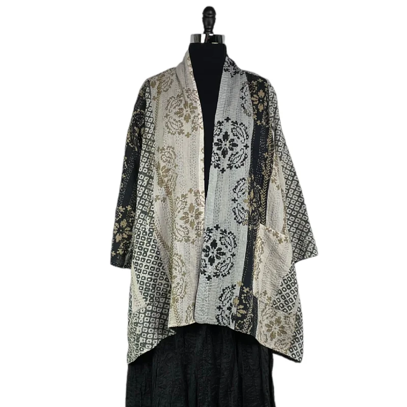 A-LINE KIMONO JACKET Hoodie Zip-Up Jacket Button-Up Jacket