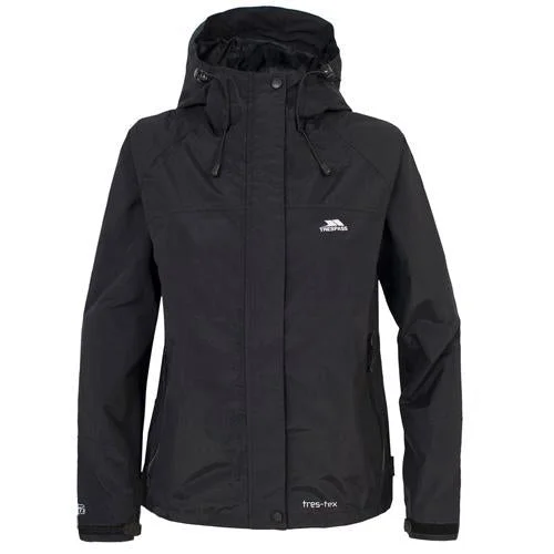 Trespass Ladies Miyake Waterproof Jacket Tiered Jacket Buttoned Jacket Zippered Jacket