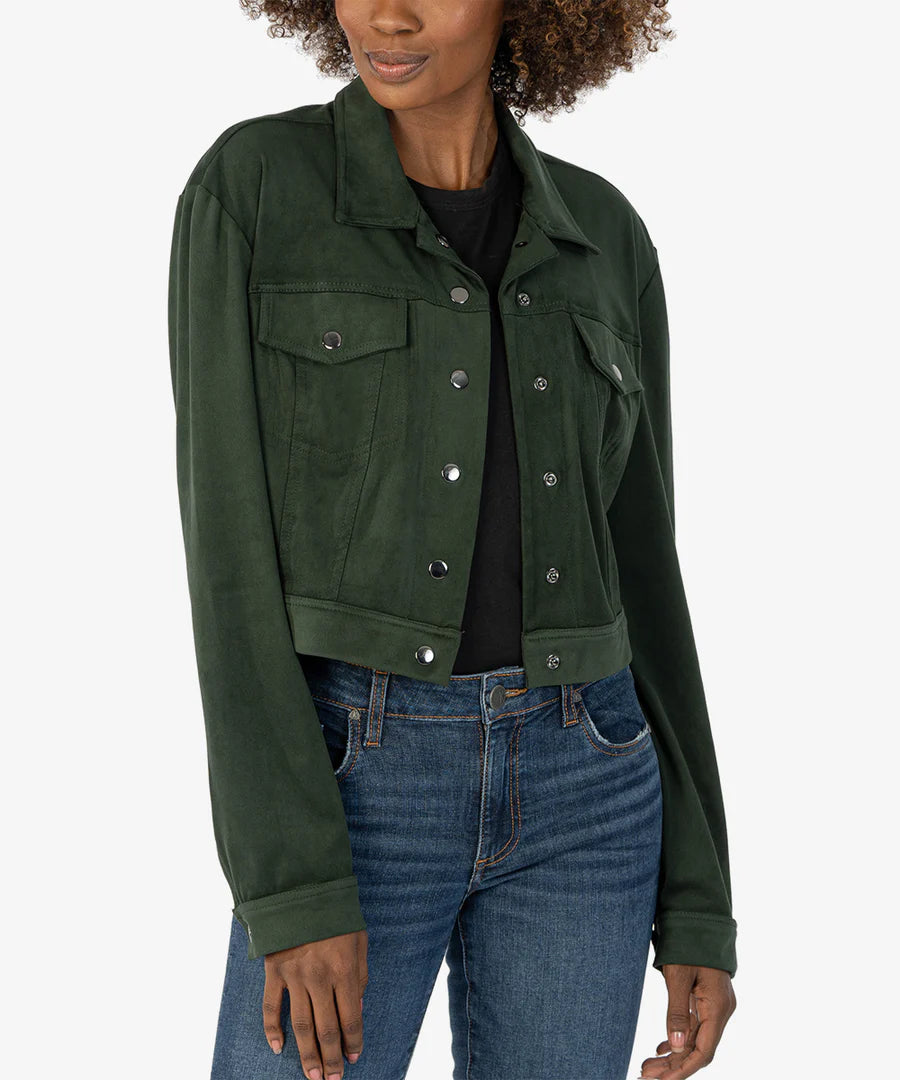 Lorelei Cropped Faux Suede Jacket Corduroy Jacket Velvet Jacket Brocade Jacket