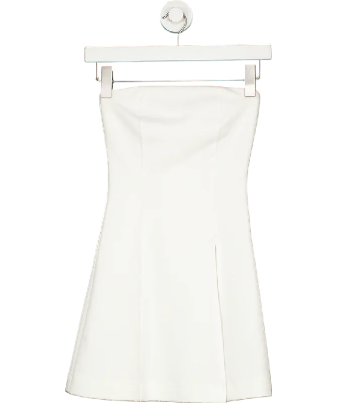 Miscreants White Mini Dress UK 6 Comfortable Smocked Mini Dress