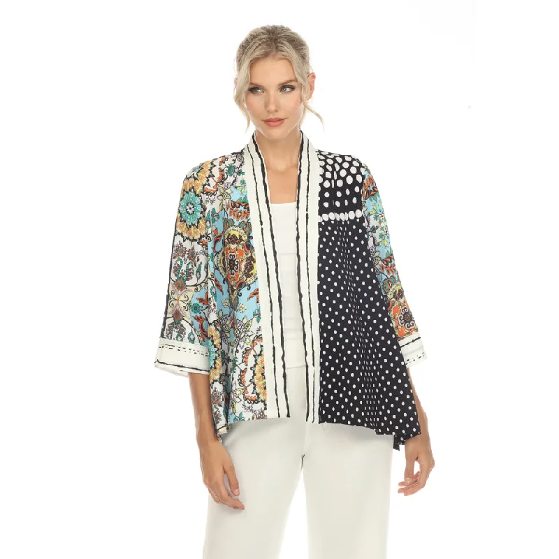 Moonlight Floral & Polka-Dot Open Front Jacket - 3668 - Size S & M Only! Chenille Fabric Brocade Fabric Lace Fabric Moonlight Floral & Polka-Dot Open Front Jacket - 3668 - Size S & M Only! Chenille Fabric Brocade Fabric Lace Fabric