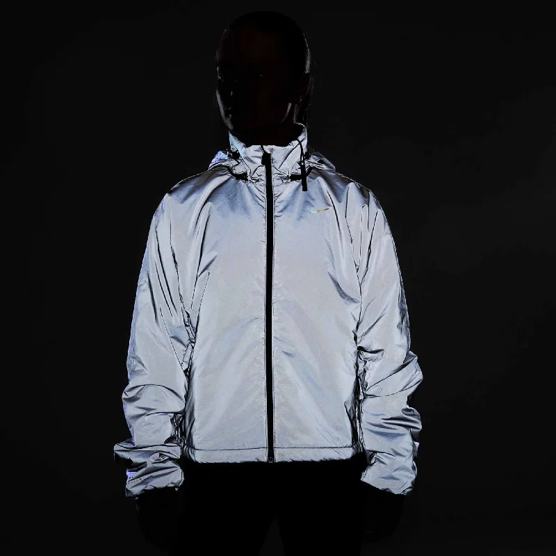 Nike | Women's Running Division Therma-FIT Reflective Running Jacket - Silver Herringbone Jacket Checkered Jacket Solid Jacket Nike | Women's Running Division Therma-FIT Reflective Running Jacket - Silver Herringbone Jacket Checkered Jacket Solid Jacket