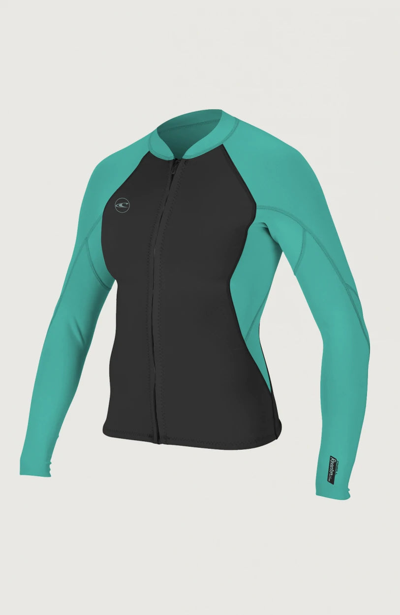 O'Neill Reactor-2 1.5mm Women's Front Zip Wetsuit Jacket - Black/ Aqua - 5294 Rayon Fabric Velvet Fabric Corduroy Fabric O'Neill Reactor-2 1.5mm Women's Front Zip Wetsuit Jacket - Black/ Aqua - 5294 Rayon Fabric Velvet Fabric Corduroy Fabric