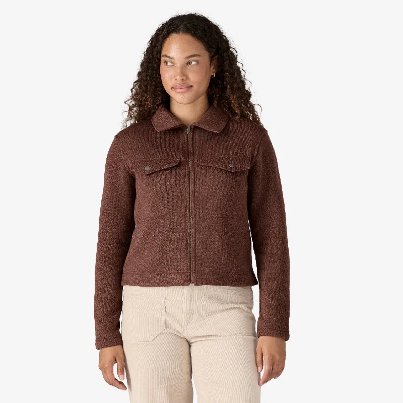 Patagonia Women's Better Sweater Zippered Fleece Chore Jacket - DULSE MAUVE Fitted Jacket Loose Jacket Oversized Jacket