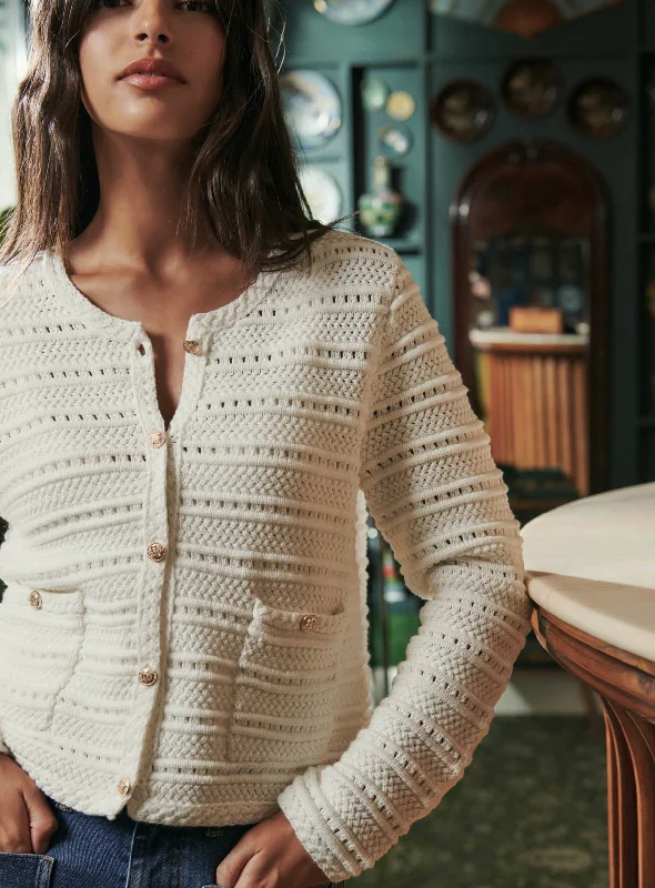 Jacket Melb Melba Ecru Knit Jacket Woven Jacket Fleece Jacket