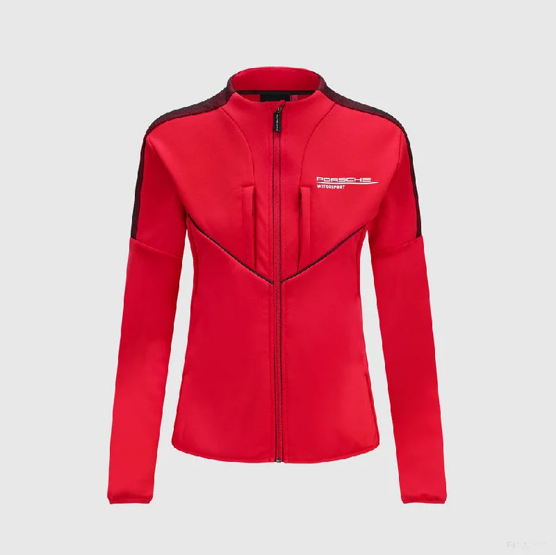 Porsche Fanwear Womens Softshell Jacket, Red, 2022 Cotton Fabric Linen Fabric Terry Fabric