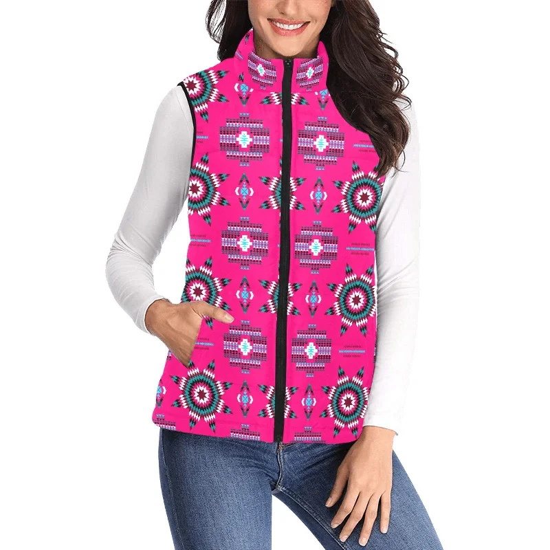 Rising Star Strawberry Moon Women's Padded Vest Jacket Cardigan Sweater Pullover