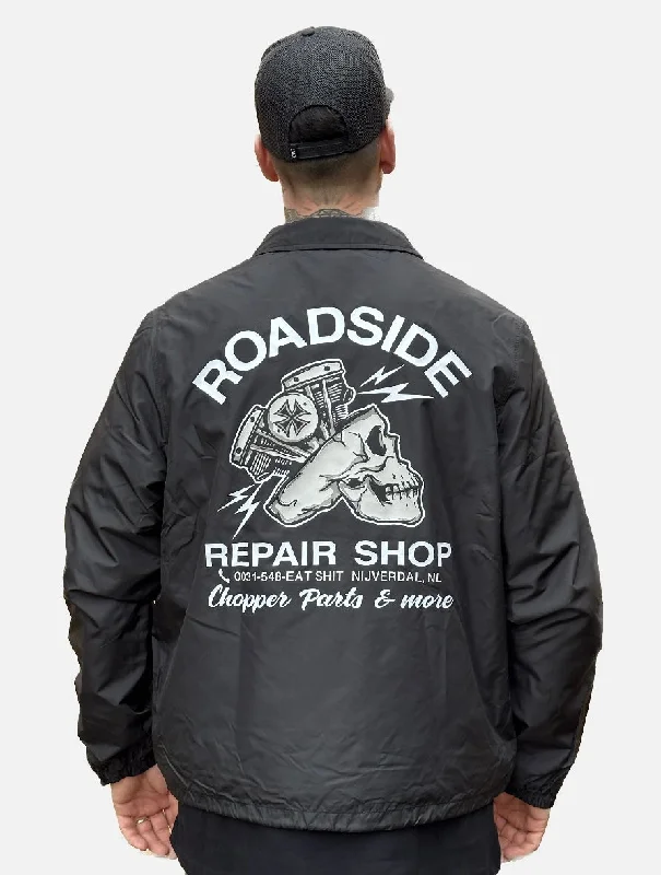 Roadside 70s coach jacket black Plaid Jacket Tartan Jacket Houndstooth Jacket