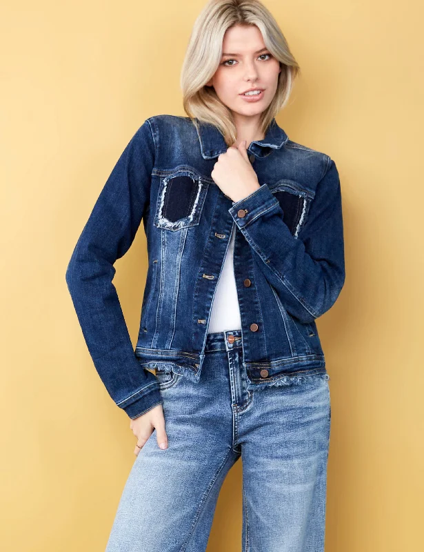 Sammy Denim Jacket Plaid Jacket Tartan Jacket Houndstooth Jacket