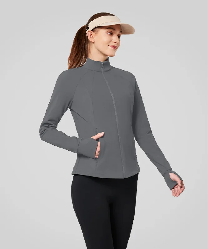 Shift Slim Fit Fleece Lined Athflow Jacket| Women's Sports Jacket Zippered Jacket Buttoned Jacket Snapped Jacket