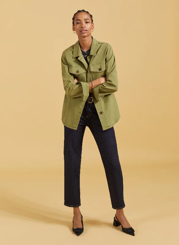 Stella Organic Cotton Jacket Welt Pockets Slit Pockets Flap Pockets