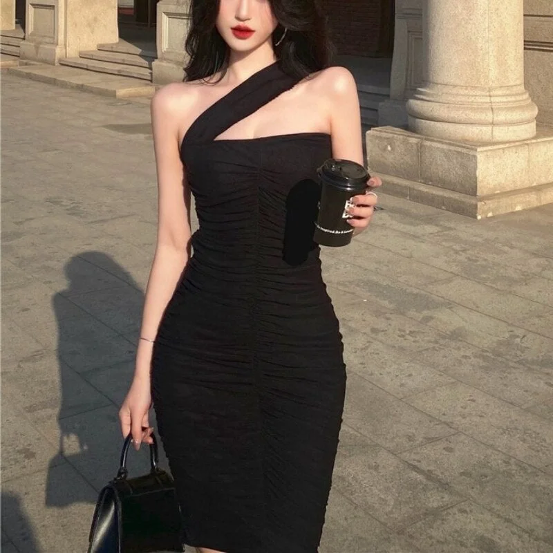 Summer Bodycon Sexy Party Mini Dresses Women Backless Beach Boho Evening Elegant Dress Black Designer Casual Korea Clothing 2022 Classic White Mini Dress