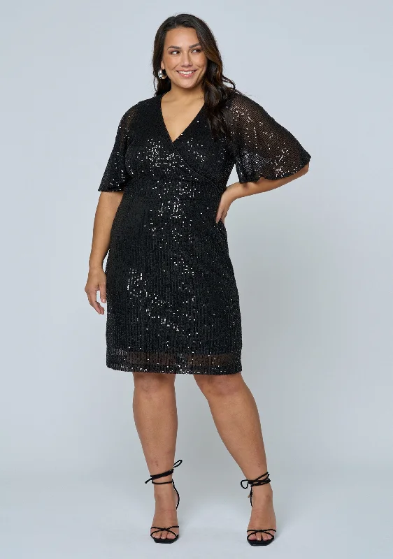 Tales from the Bar Sequin Mini Dress Stylish Ruffle Mini Dress