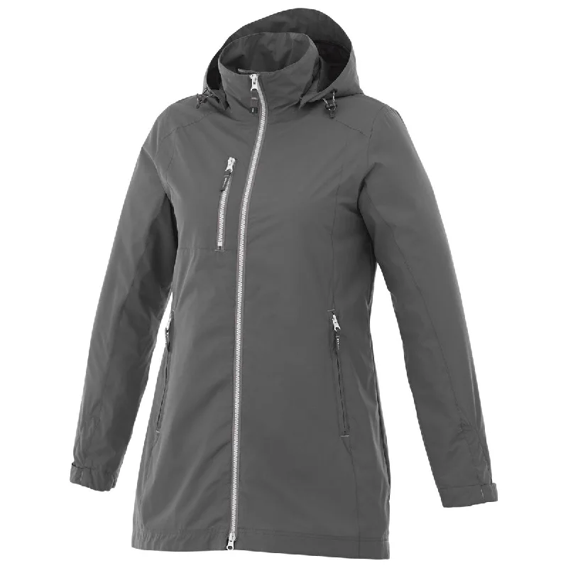 Elevate Women's Grey Storm Ansel Jacket Lace Jacket Ribbed Jacket Sequined Jacket