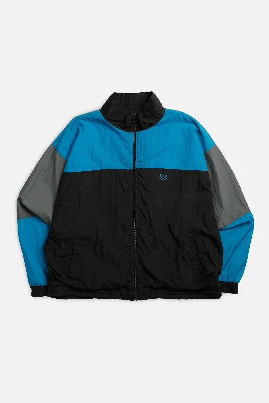 Vintage Olympics Windbreaker Jacket - XL One-Shoulder Jacket Off-the-Shoulder Jacket Asymmetrical Jacket