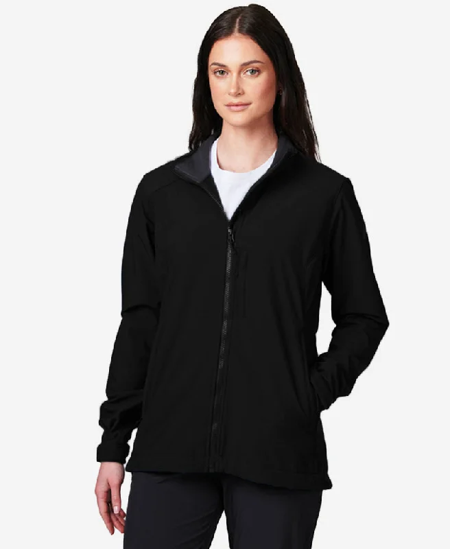 W PARAMOUNT SOFTSHELL JACKET, Black Hooded Jacket Caped Jacket Shawl Collar Jacket