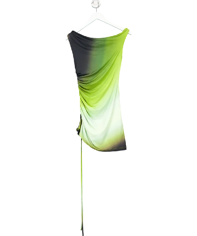 White Fox Green Trip Of A Lifetime Mini Dress UK S Fashionable Button-Front Mini Dress