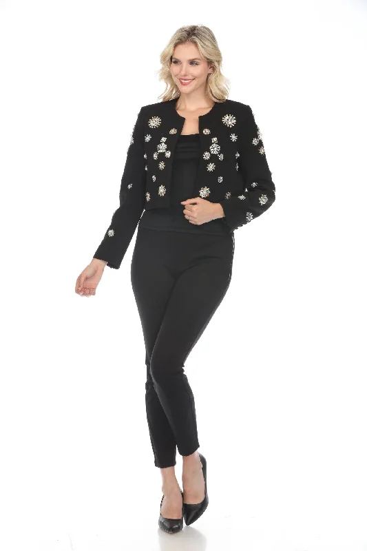 "Jewel" Black Jacket w/ Rhinestones Corduroy Jacket Velvet Jacket Brocade Jacket