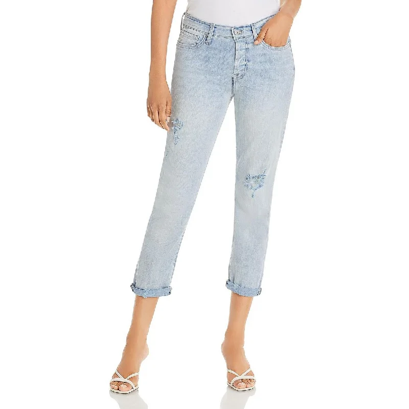 7 For All Mankind Womens Denim Light Wash Boyfriend Jeans Casual Bootcut Ripped Jeans 7 For All Mankind Womens Denim Light Wash Boyfriend Jeans Casual Bootcut Ripped Jeans