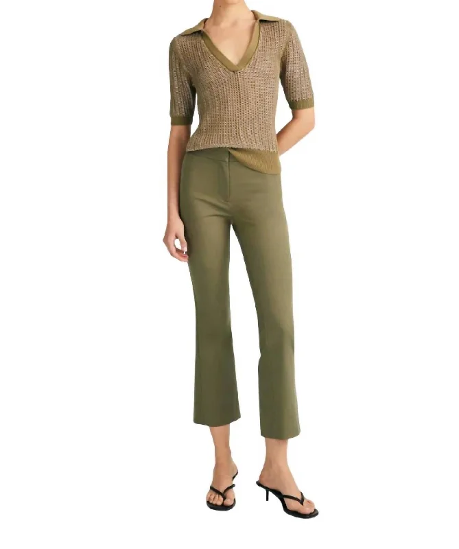 Axelle Polo Sweater In Oregano-Hyacinth Collared Crew Neck Turtle Neck