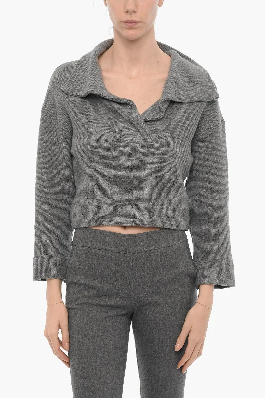 Beaufille Wool Blend BOTERO Sweater with Polo Neck Iron Safe Non-Iron Wrinkle Free