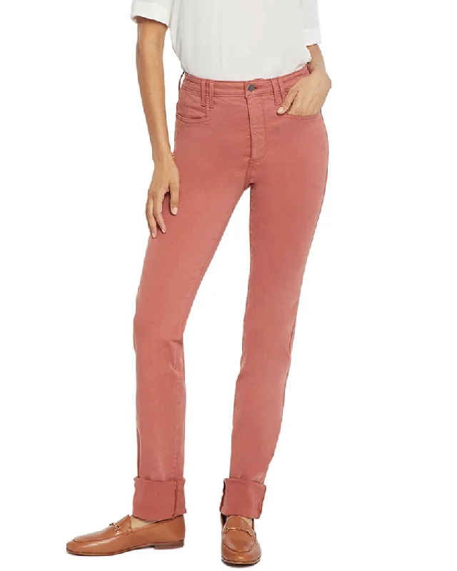 Nydj Super High-Rise Sheri Slim Jean Comfortable Faded High-Rise Jeans