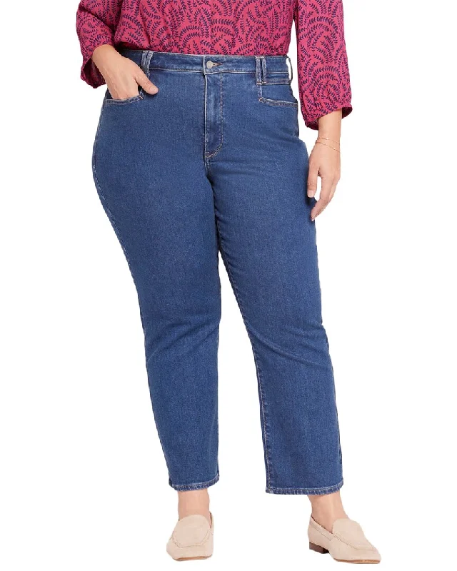 Nydj Plus Relaxed Straight Jean Cozy Relaxed Fit Denim Jeans