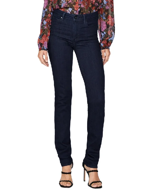 Paige Hoxton Fidelity High Rise Straight Jean Comfortable Folded Hem Jeans