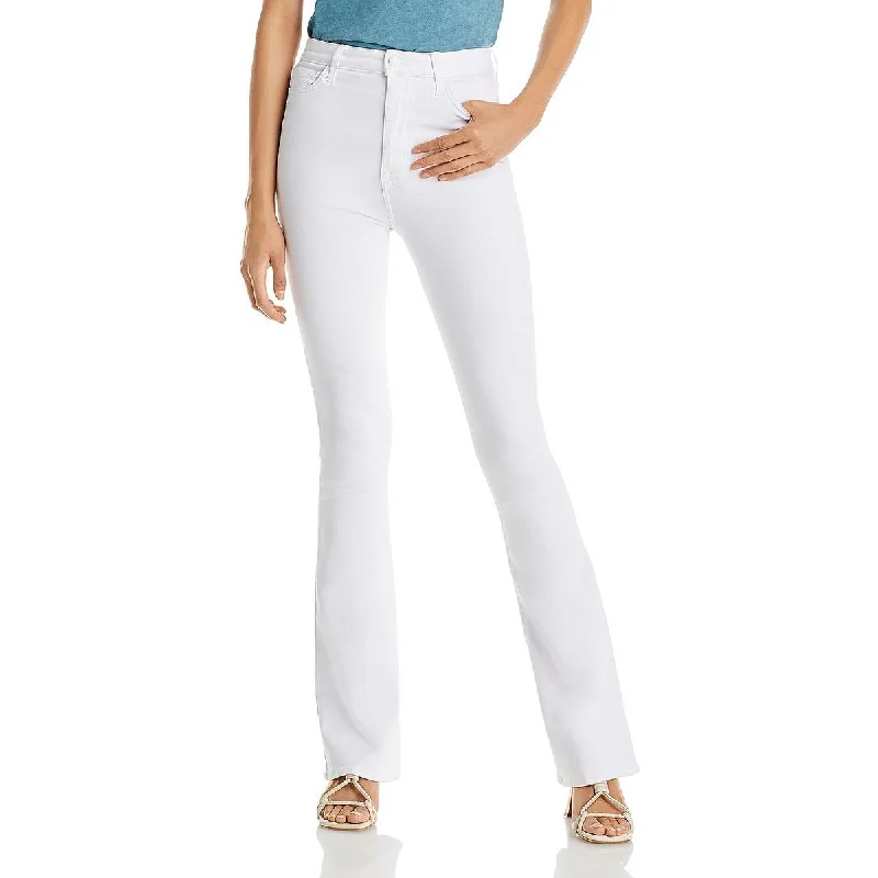 Womens High Rise Bootcut Skinny Jeans Elegant Tapered Leg Denim