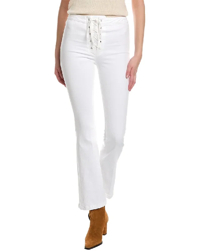 Mother Denim The Lace-Up High-Waist Weekender Totally Innocent Flare Jean Trendy Plus Size Jeans Mother Denim The Lace-Up High-Waist Weekender Totally Innocent Flare Jean Trendy Plus Size Jeans