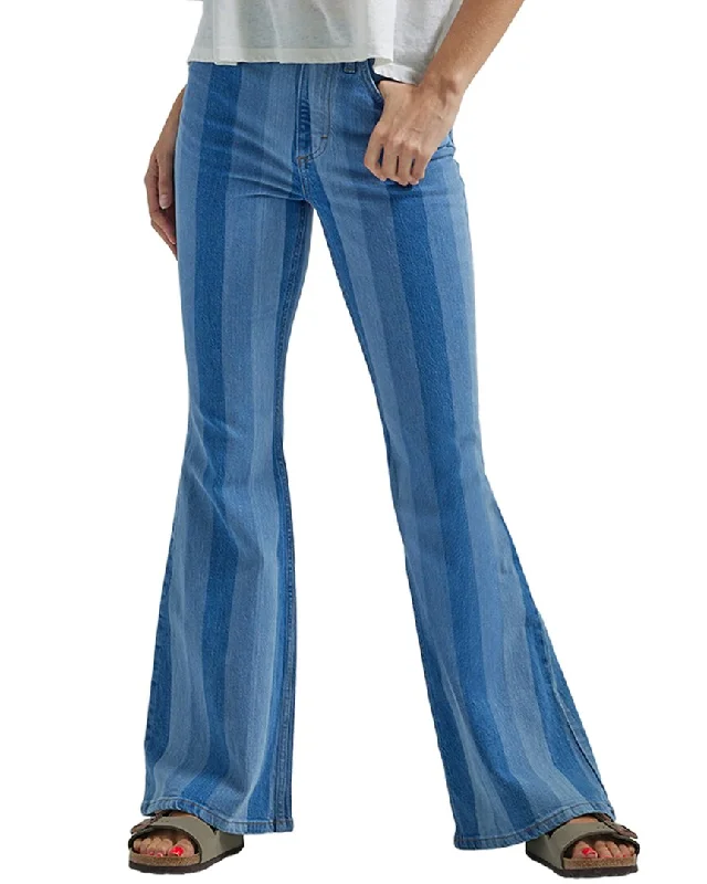 Lee Hits Of Blue High Rise Flare Jean Comfortable Low-Rise Jeans