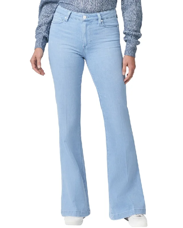 Paige Genevieve 32In Triomphe Flare Jean Comfortable Stretch Denim Jeans