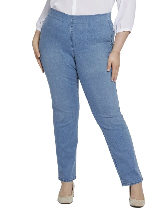 Nydj Plus Bailey Nottinghill Straight Jean Trendy Flared Leg Jeans