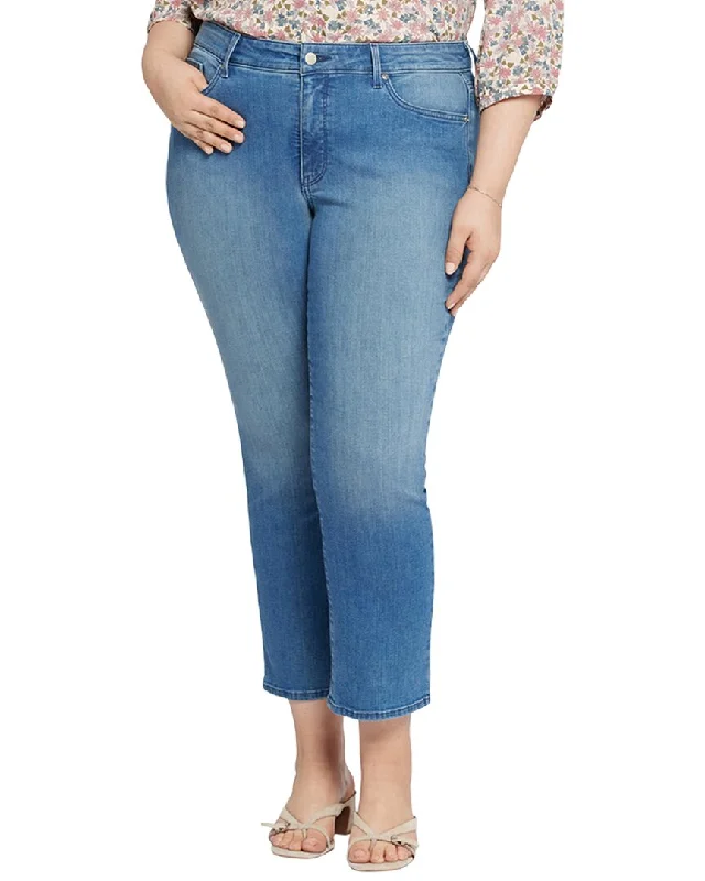 Nydj Plus Marilyn Stargazer Ankle Jean Trendy Cut-Off Denim Shorts