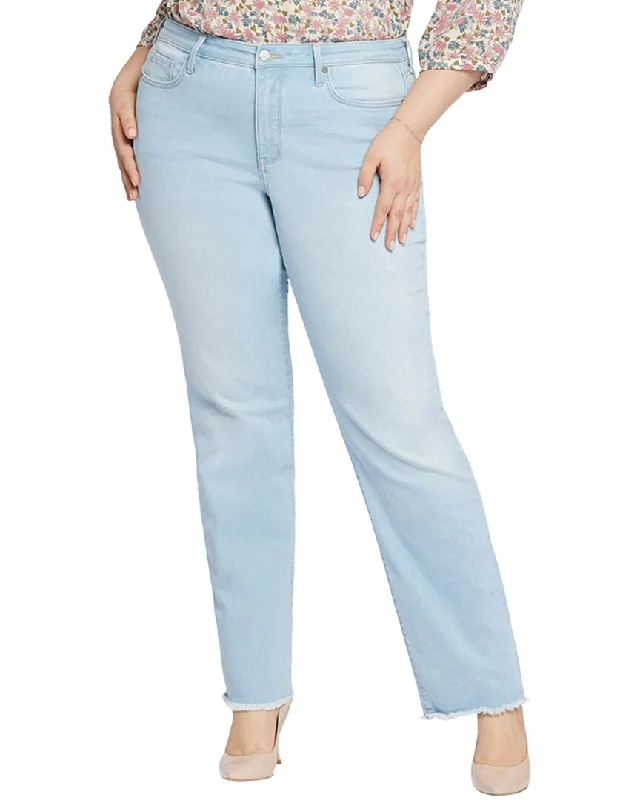 Nydj Plus Relaxed Brightside Straight Leg Jean Trendy Flared Leg Jeans