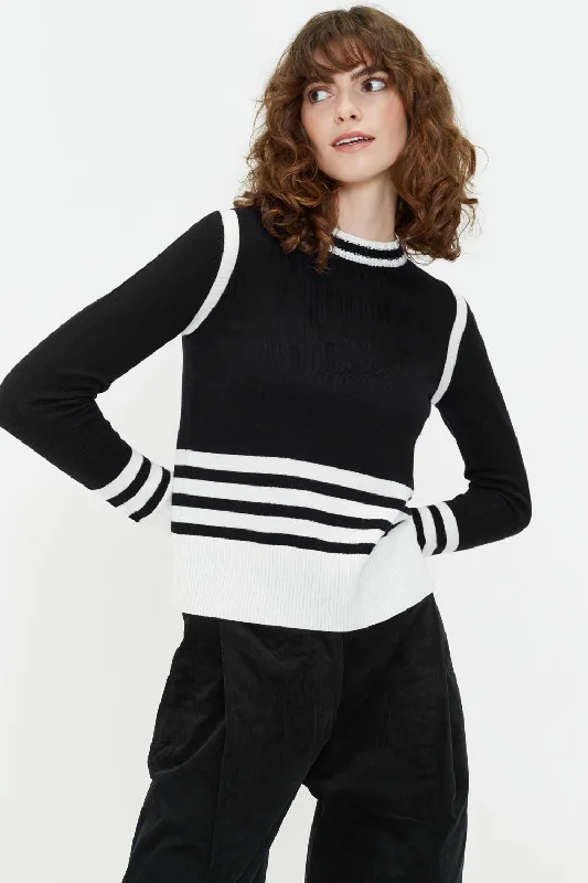 Black Merino Ida Sweater Anti-Pilling Anti-Shrink Durable