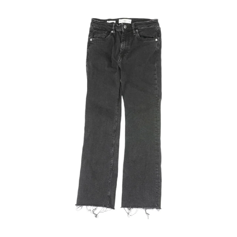 Black Solid Bootcut Jeans Comfortable Full-Length Denim Jeans