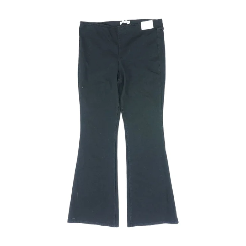 Black Solid Flare Jeans Stylish High-Waist Jeans