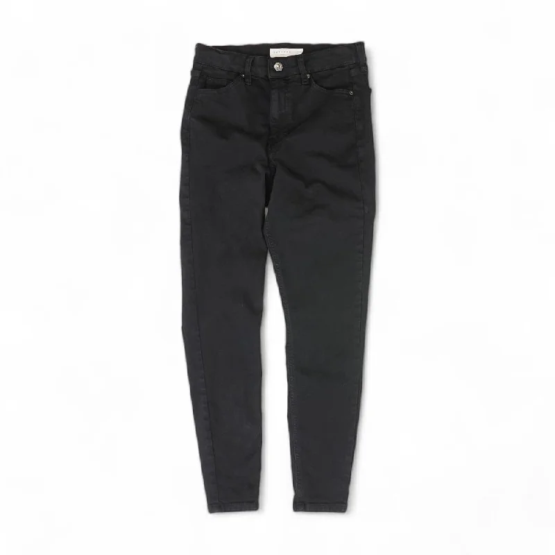 Black Solid Skinny Jeans Fashionable Straight Fit Denim