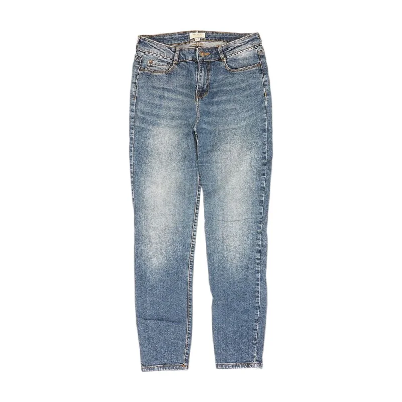 Blue Solid Jeans Trendy Bootcut High-Waisted Jeans