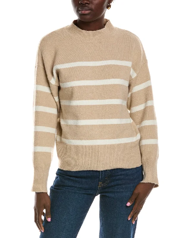 Brook + Lynn Striped Sweater Spandex Rayon Corduroy