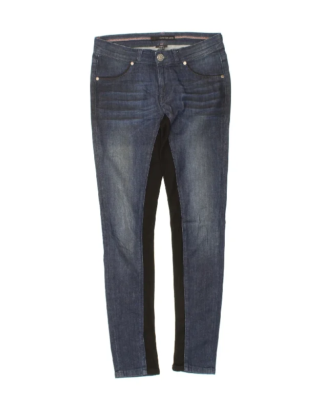 CALVIN KLEIN Womens Jegging Jeans W28 L30 Navy Blue Colourblock Fashionable Bootcut Jeans CALVIN KLEIN Womens Jegging Jeans W28 L30 Navy Blue Colourblock Fashionable Bootcut Jeans
