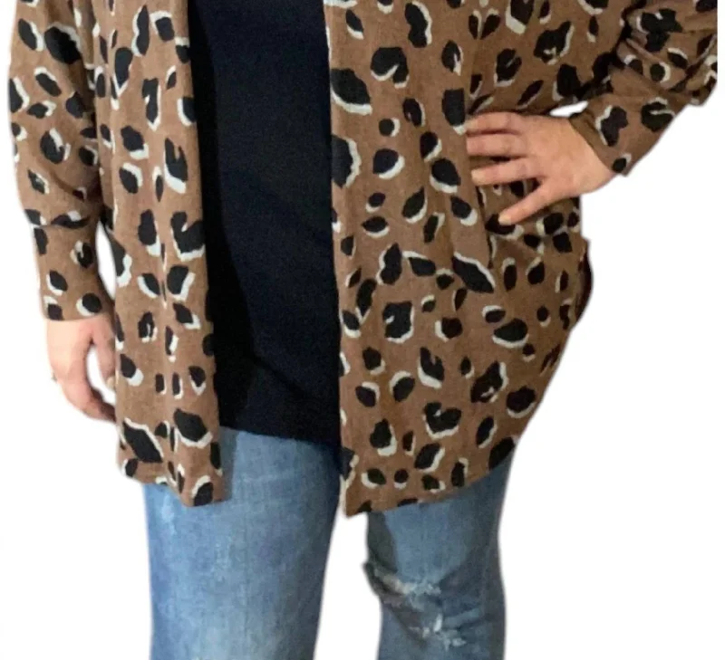 Cocoon Sweater In Mocha/black Velvet Chenille Corduroy