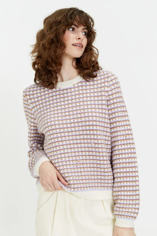 Cream Wool-Cashmere Freya Sweater Thin Thick Dense