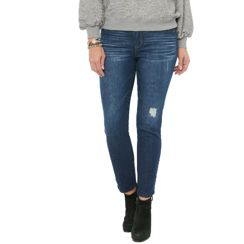 Democracy Womens Absolution Denim Elastic Skinny Jeans Fashionable Raw Edge Jeans