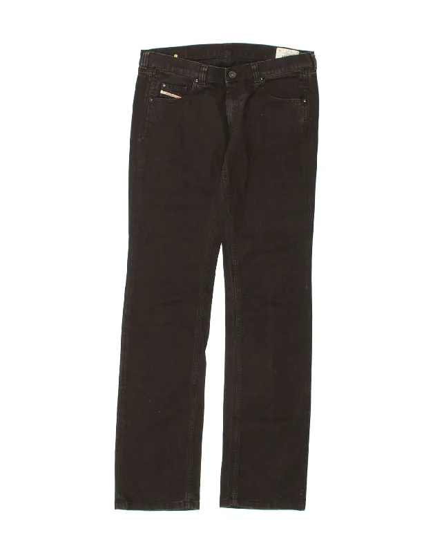 DIESEL Womens Doozy Straight Jeans W32 L34 Black Cotton Stylish Stone-Wash Denim Jeans DIESEL Womens Doozy Straight Jeans W32 L34 Black Cotton Stylish Stone-Wash Denim Jeans