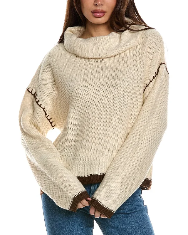 Driftwood Cowl Neck Sweater High Neck Crew Neck V-Neck