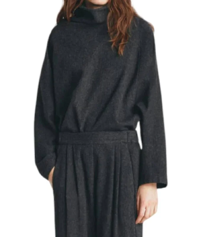 Hoffman Sweater In Carbon Machine Wash Dry Clean Hand Wash
