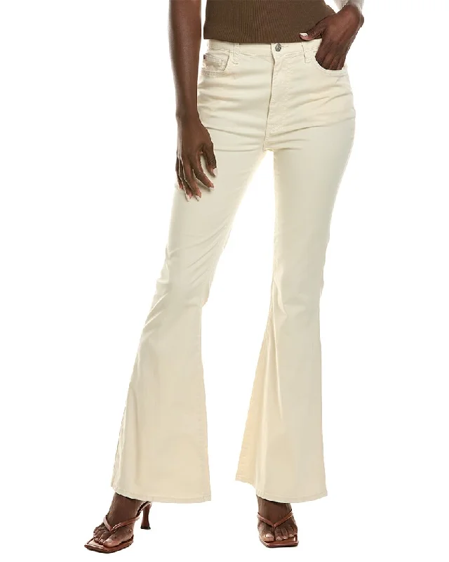 HUDSON Jeans Heidi Sandy Fleur High-Rise Flare Jean Cozy Tencel Blend Denim Jeans