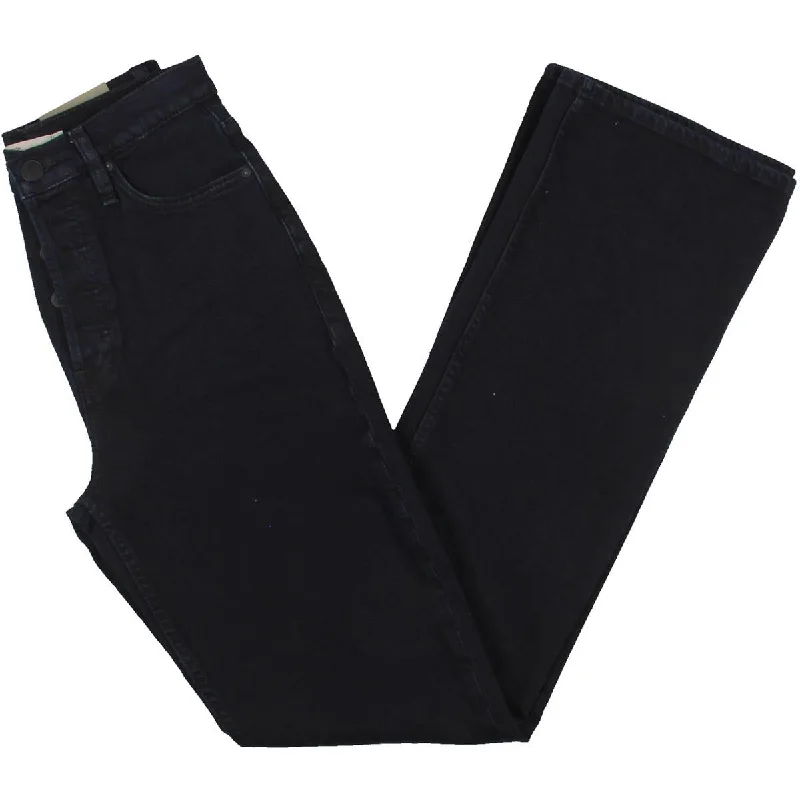 Hudson Womens Faye Ultra High Rise Dark Wash Flared Jeans Fashionable Straight Fit Denim Hudson Womens Faye Ultra High Rise Dark Wash Flared Jeans Fashionable Straight Fit Denim